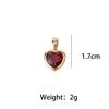 Twelve Zodiac Birthstone Pendant with Heart-Shaped Zircon - DIY Keychain Accessory