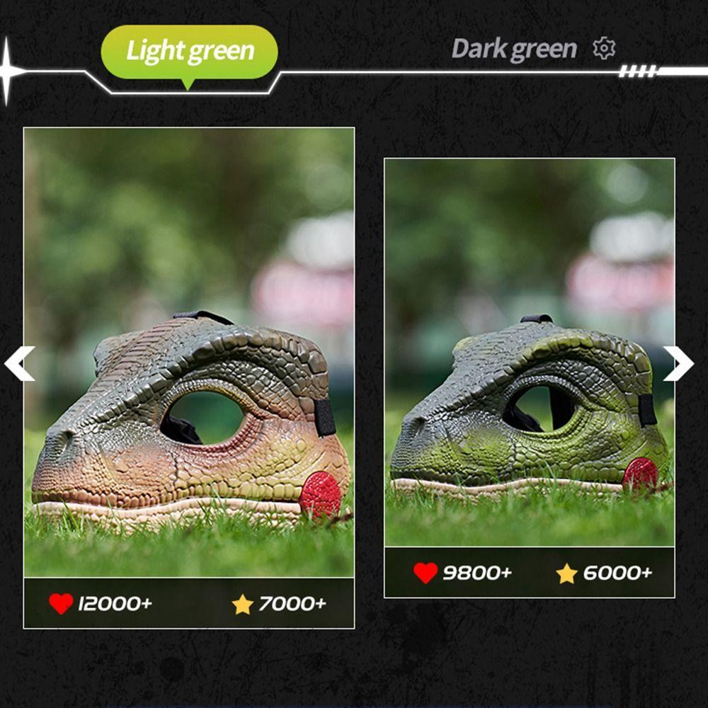 Sound 3D Dinosaur Mask Movable Mouth Dinosaur Head Face Cover Dinosaur Mask Headwear  Kids Children
