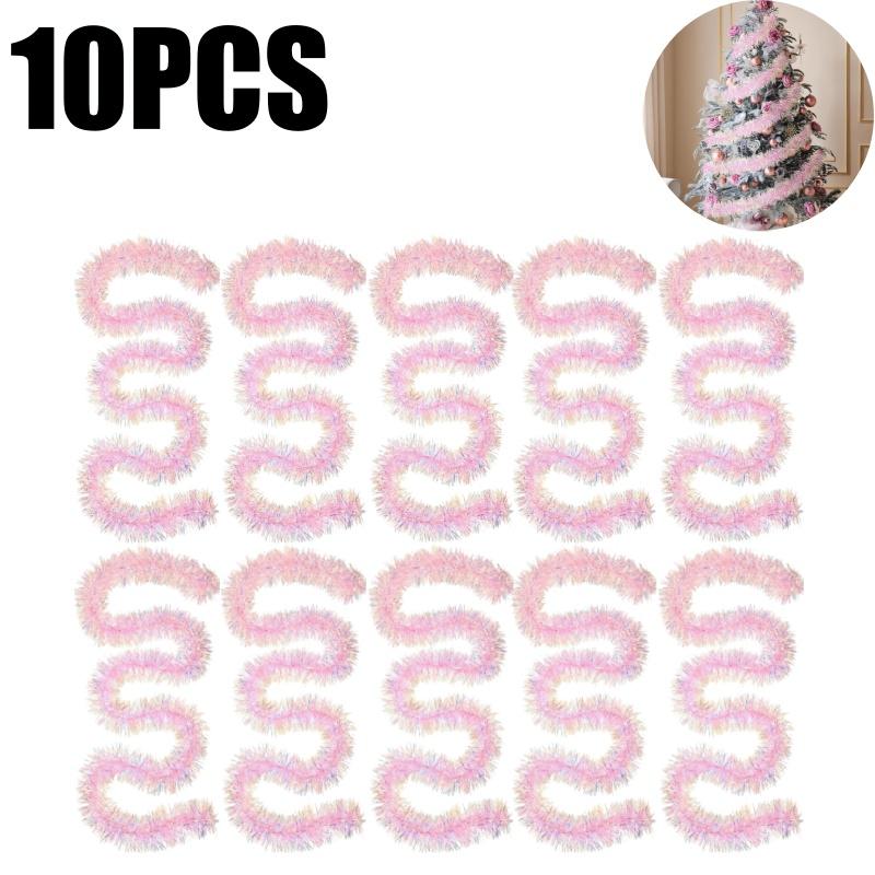 Metallisch Pink Lametta Girlande Glitzernde Dekoration für Valentinstag Hochzeitsparty Feiertag Zuhause Weihnachtsdeko