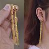 French Light Luxury Crystal Zircon Flower Drop Earrings For Women Elegant Pearl Rhinestone Tassel Earrings Wedding Jewelry Gifts