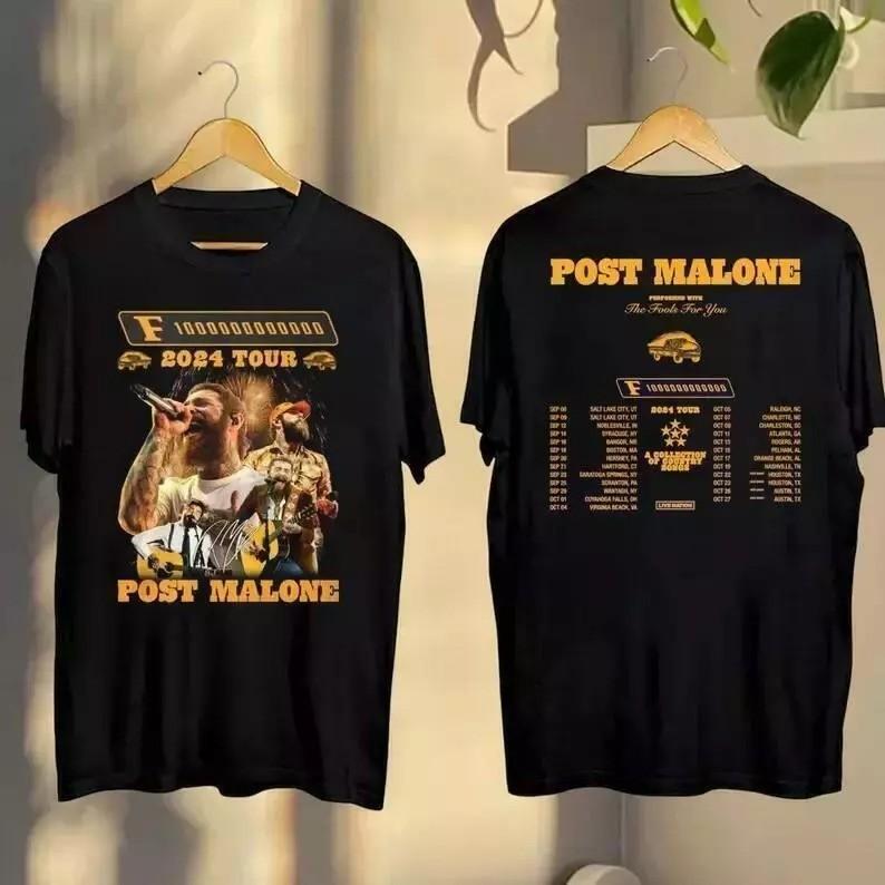 Post Malone The F-1 Trillion Tour 2024 Shirt Tour Fan Gift S-5XL Unisex T-Shirt XL