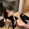 Big Sister Top-Tier Sequined Strapless Little Black Dress