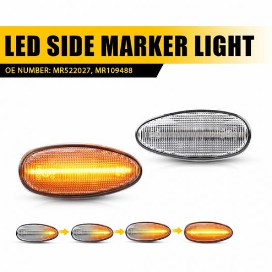 Front Side Marker Turn Signal Lights Fit 02-06 Mitsubishi Lancer 03-06 Outlander