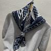 Retro red gray Pesley! Silk wool scarf women's winter warmth silk square scarf shawl scarf dual-purpose