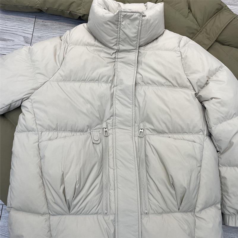 Autumn Winter Down Jacket Women's Mid Length Stand Up Collar Thickened Jackets