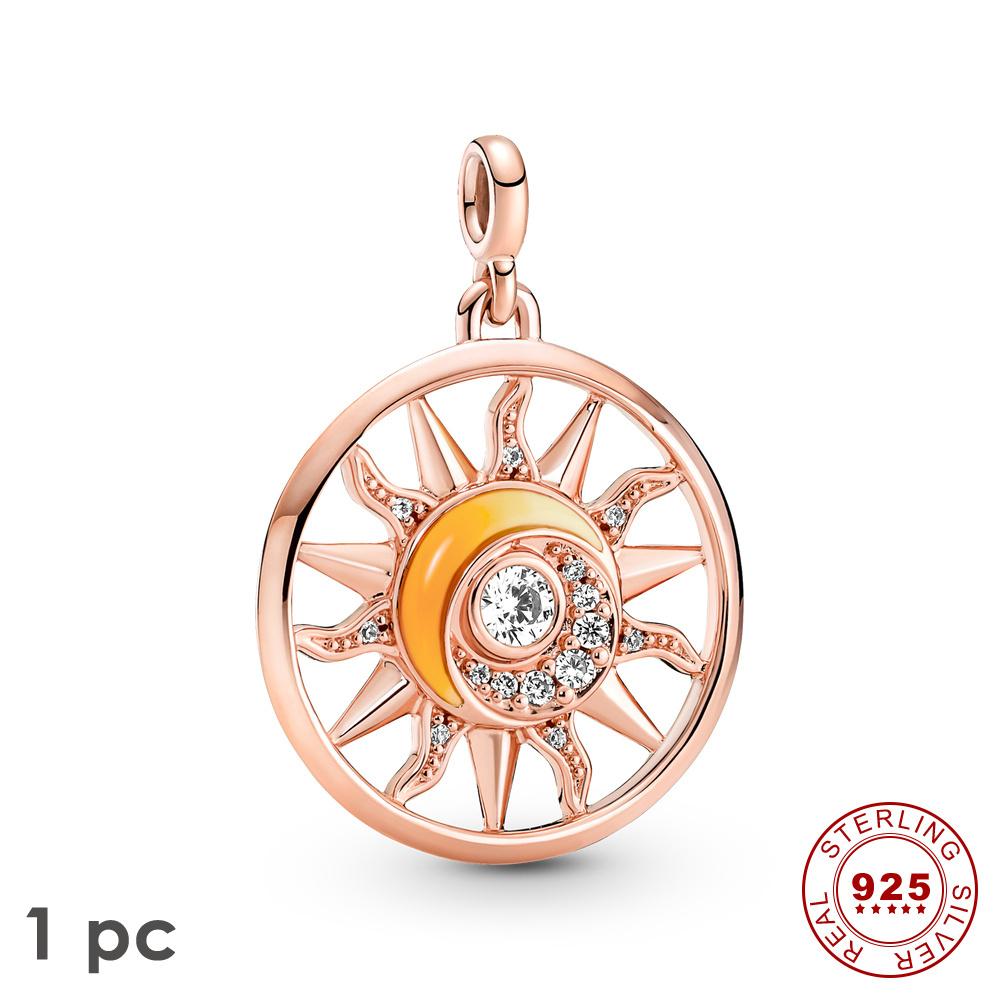 Novo Real S925 Prata Esterlina Me Charm Unicórnio Estrela Hoop Bead Fit Original Me Pulseiras Mulheres Coração Jóias Para Presente