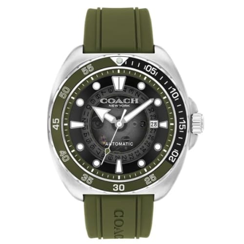 COACH Men's Watch, CHARTER, 14602717, Black Dial, Stainless Steel