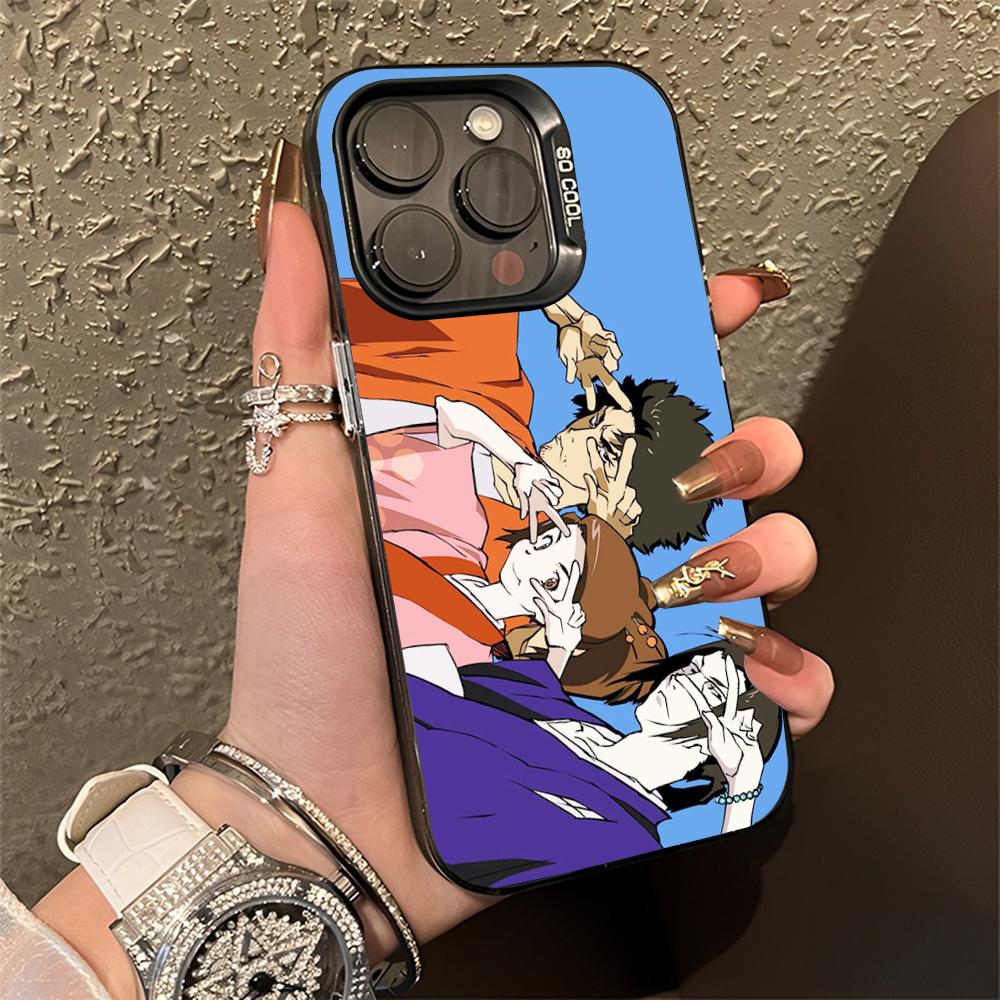 S-Samurai C-Champloo Anime Phone Case For iPhone 16,15,14,13,12,11,Pro,Max,Plus,Mini,XS,SE Anti Fall Black Matte Hard Bumper