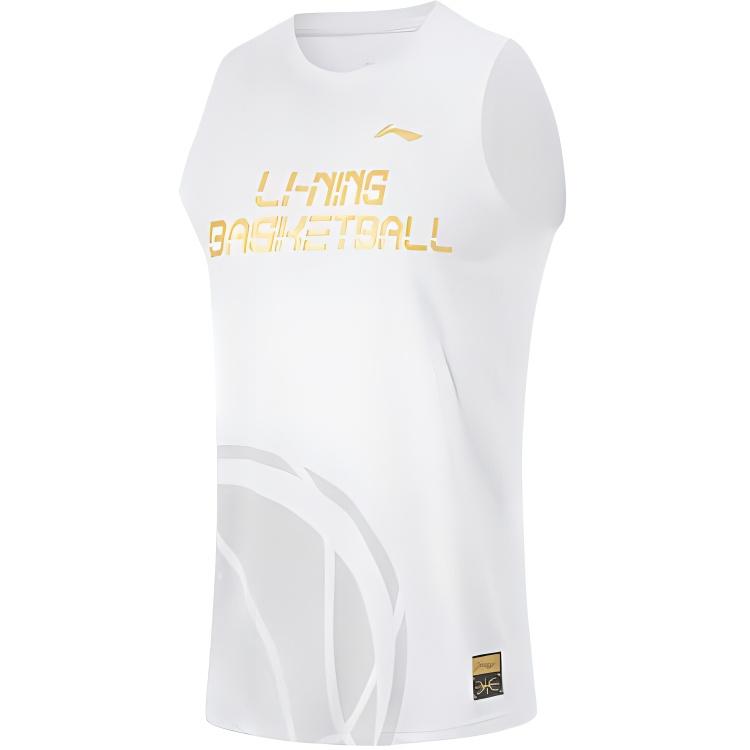 

Li Ning Баскетбольная серия Быстросохнущий Удобный Простой Баскетбольный Жилет Мужские Майки Стандартный-Белый AVSU489-2 L