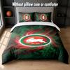 South Sydney Rabbitohs Design Set Biancheria da Letto 1 Copripiumino + 2 Federe Morbido Traspirante Biancheria da Letto per la Casa