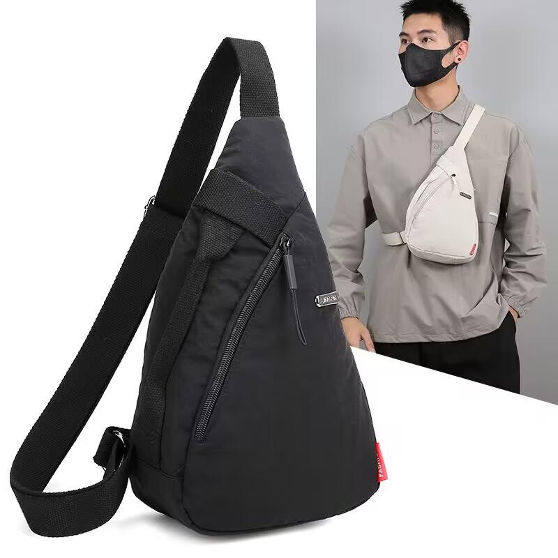 Chest Bag Men's and Women's Mobile Phone Messenger Bag Fashion Simple Commuter Cycling Bag Casual Joker Light Sports Style Small Backpack