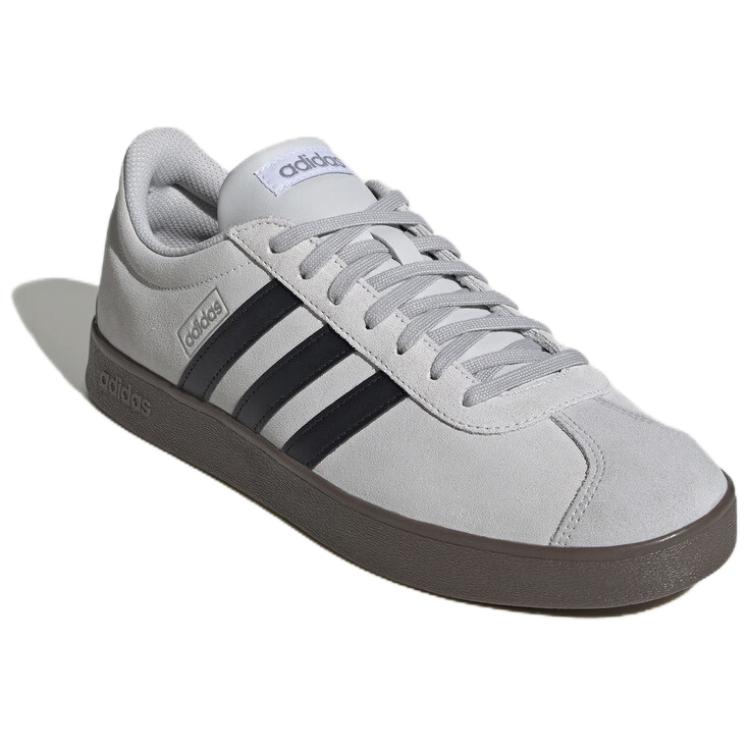 Adidas Vl Court Classic Comfortable Durable Retro T-Head Shoes Unisex Sneakers Gray Black LA1670