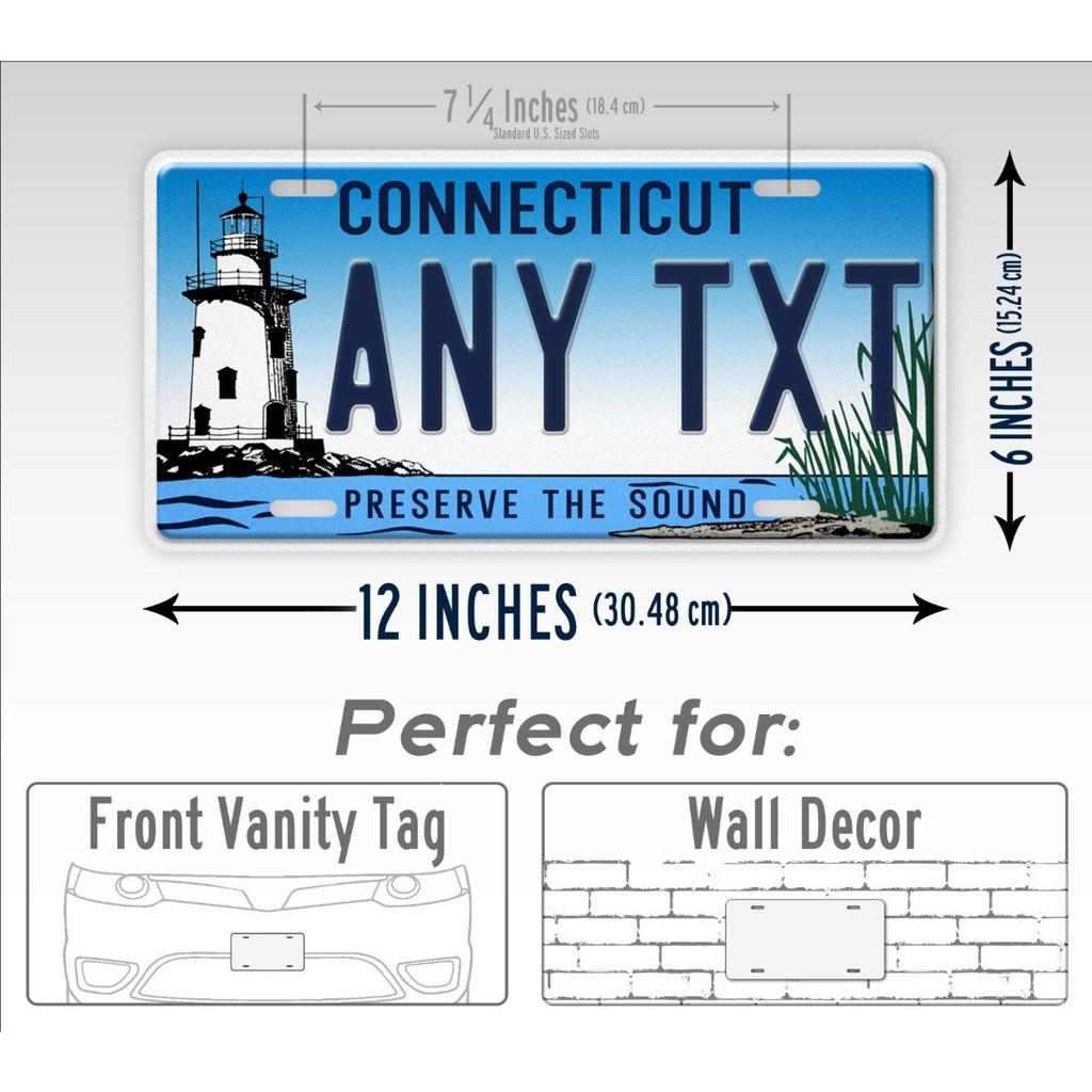 Customizable 6x12 Inch Metal License Plate for Car & Wall Decoration
