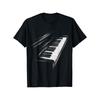 Piano Toetsenbord Grafisch T-shirt Mannen Vrouwen Muziek Liefhebber Korte Mouw Katoenen T-shirt Dagelijkse Kleding