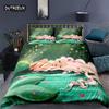 Mermaid Bedding Set Queen Size Print Duvet Cover Comforter Cover With Pillowcases For Girls Boys Teens Gift Home Bedroom Decor