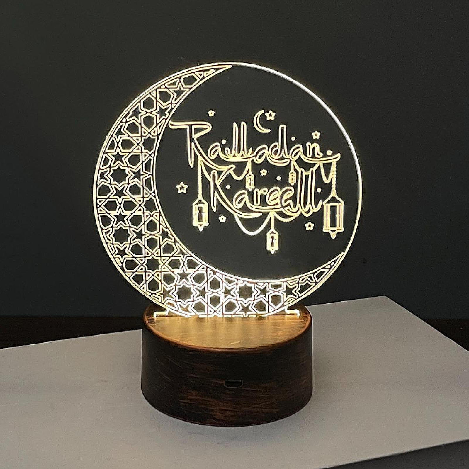 

Рамадан Ночной Светильник Атмосфера Ид Украшение для Спальни Праздничный Стол Style A