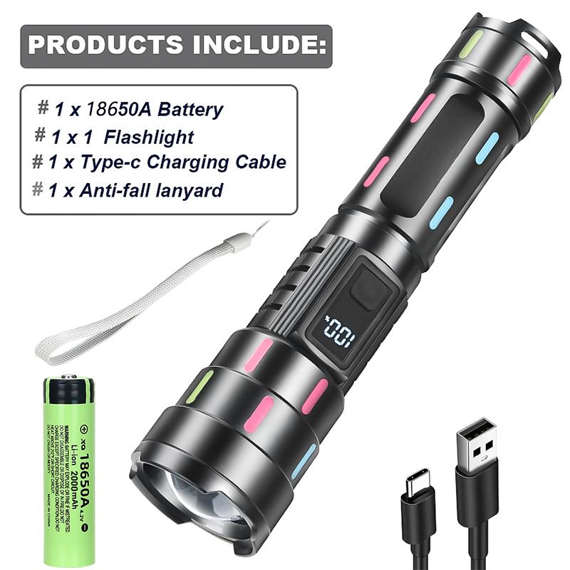 Ultra Powerful 10000LM LED Flashlight Rechargeable Tactical  Zoomable Emergency Torch Use 26650 Battery Camping Fishing Lantern