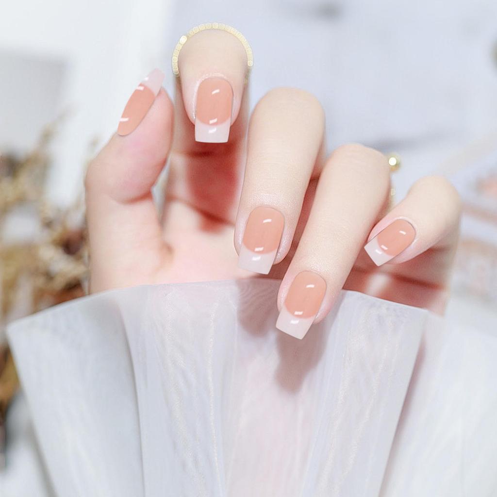 Wearable Nail Stickers, False Nails, Finished French Manicure Nail Tips 5ml