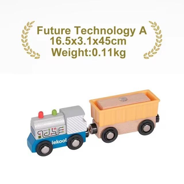 

Wooden Magnetic Train Car Locomotive Ambulance Fire Truck Wood Railway Accessories fit for Brand Wooden Tracks Toy For Kids