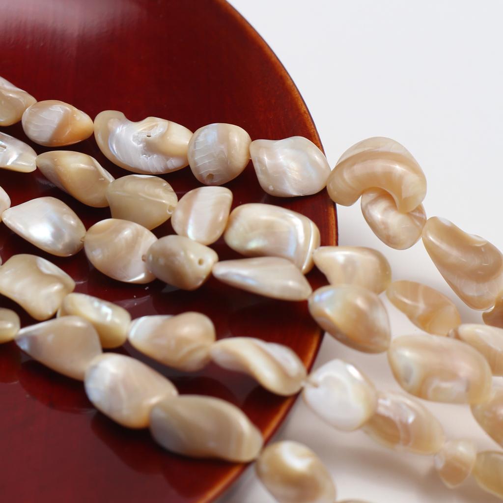 Seawater Shell Beads Natural Seawater Shell Irregular Beads 9x12mm For Jewelry Making DIY Necklace Bracelet Earrings Accessory Length 38cm