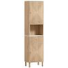 Multi-Storage Slimline Bathroom Cabinet - Oak Wood Effect