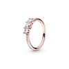 Transparenter Drei-Steine-Ring Damenringe Roségold 186242CZ
