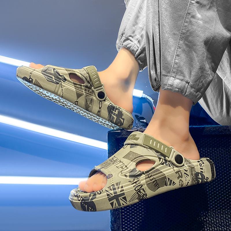 Nové pánské sandály velká velikost silná podrážka lehké pantofle pánské módní ležérní sportovní sandály prodyšné plážové boty pánské