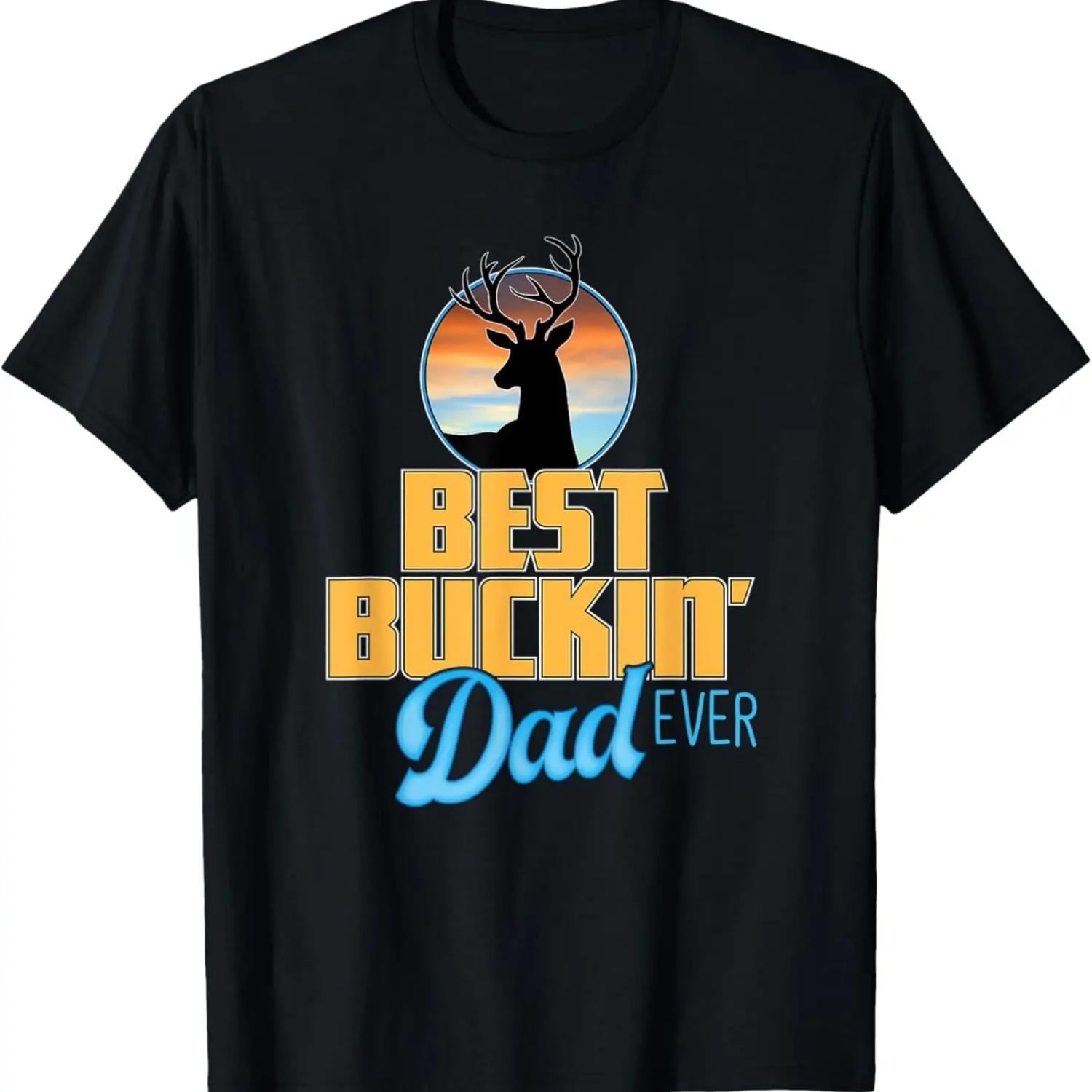 Mens Funny Quote T Shirts - Best Bucking Dad Ever - C S чёрный