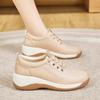 New soft-soled wedge heel one shoe two wear thick-soled small leather shoes lazy bean shoes comfortable maternity shoes