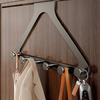 Hook Up Over Door Hooks Double Height No Drill 6 Hooks Towels Robes Dresses Sturdy Damage-Free