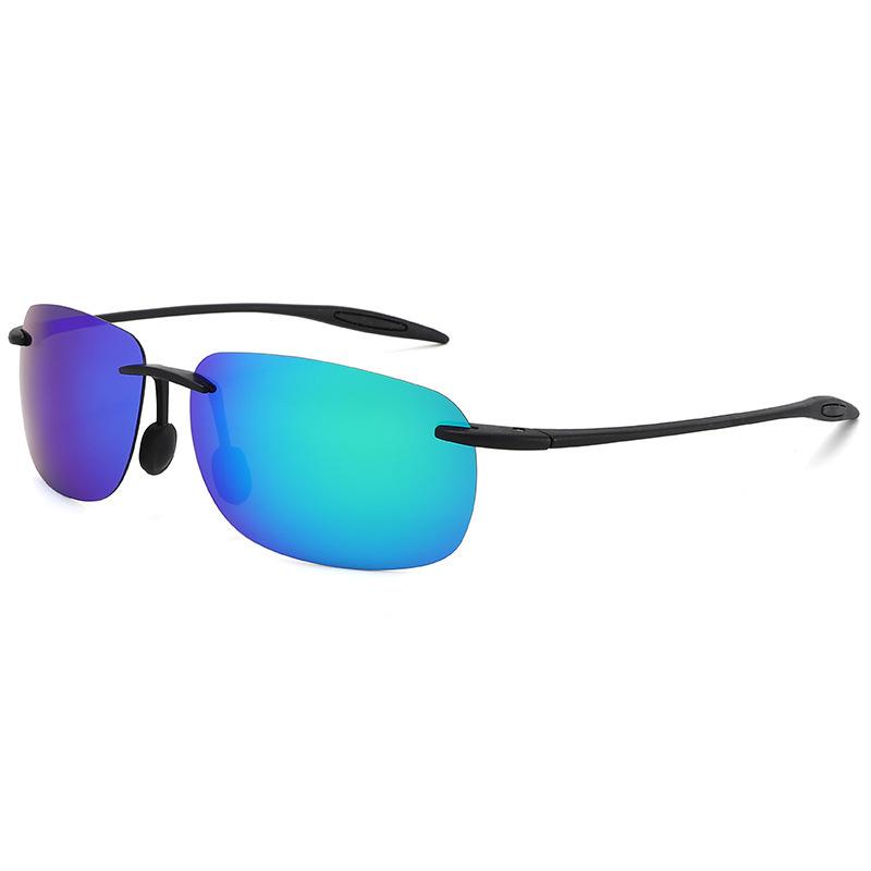 Men Polarized Sports Cycling Sunglasses Frameless Outdoor Sun Glasses Men'S And Women'S Mountaineering Ultra Light Eyewear