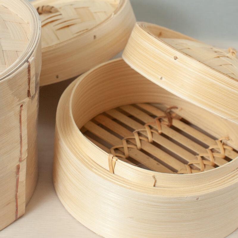 

ZISIZ Hand-Woven Bamboo Steamer Basket Set