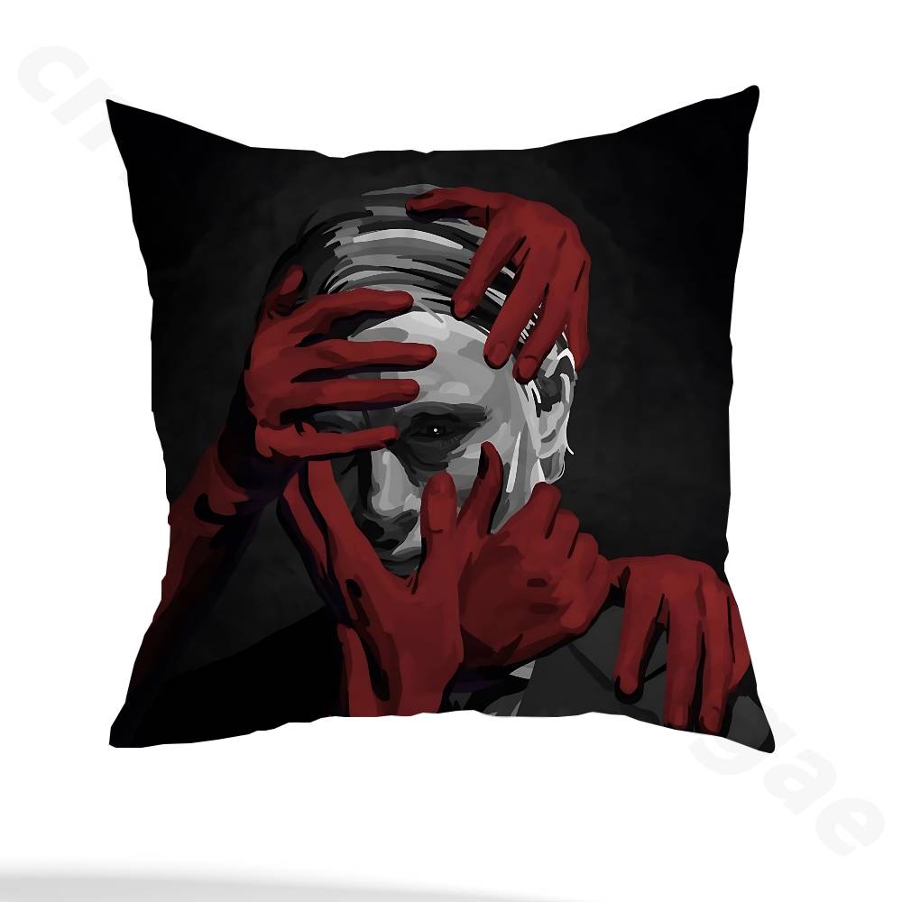 H-Hannibal Mads Mikkelsen pillowcase casual style decoration, suitable for home decoration (excluding pillow core)