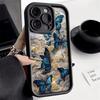 Blue Butterflies Shockproof Phone Case For iPhone 17 Pro Max 16E 15 Pro 14 13 12 11 Mini AIR XS XR XS 8Plus Anti-Slip Soft TPU