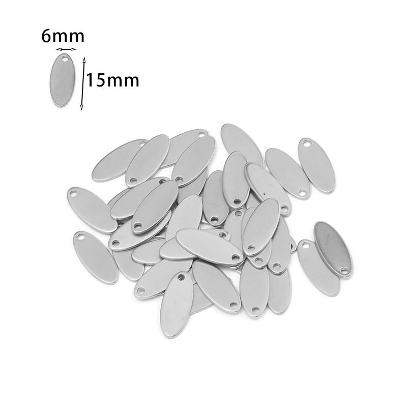 10-20pcs 6-35mm Stainless Steel Charms Round Dog Tag Pendant Stamping Blanks Pendants For Necklaces DIY Jewelry Making Wholesale