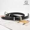 European & American Style Double-Head Engraved Ladies Belt with Decorative Pin Buckles