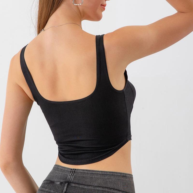 Spring and Summer Women's New Denim Yoga Sports Elastic Outer Wear Quick-Dry Fitness Vest