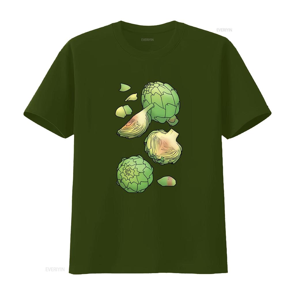 Artichoke T Shirt 100 Cotton S Xxl Ta040671 Vintage Washed Streetwear Stylish Breathable Soft Designer Clothes Comfortable