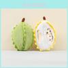 Green Durian Plushie Keychain With Soft Short Fur For Bag Decor Gift For Kids