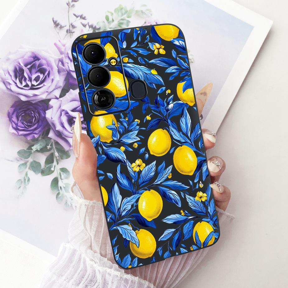For Tecno Pop 6 GO Case BE6j Cute Bow Flowers Painted Cover Soft TPU Phone Case For Tecno Pop 6 Pro BE8 Pop6 GO Back Cover Coque