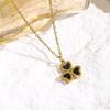 Elegant Four-Leaf Clover Titanium Steel Necklace—Versatile, Fashionable, Colorfast Clavicle Chain for Women