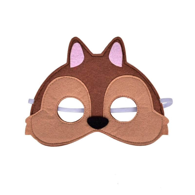 Kind Tier Eichhörnchen Kostüm Halloween Kostüm Zubehör mit Tiermaske Tierohren Stirnband