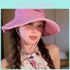 Lovely Heart Pink Wide Brim Hat For Women And Men Summer Sun Unisex Safety