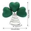 Patricks Day Shamrock Tree Toppers Ornament for Festival Holiday Atmosphere Durable Polyester Materials Tree Accessory