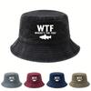 Outdoor-Fischerhut für Männer und Frauen mit WHERE'S THE FISH-Aufdruck, leichter Sonnenhut, Camping-Freizeit-Bucket-Hat.