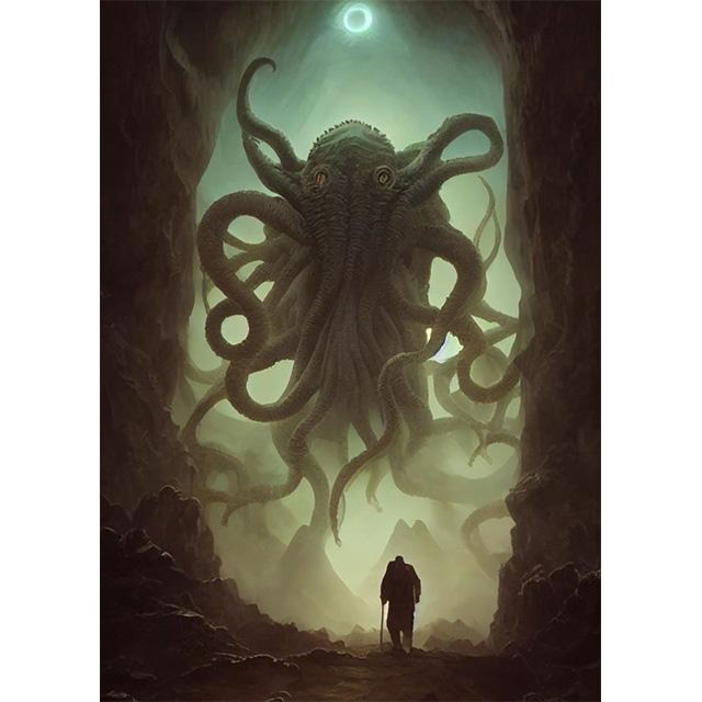 Cthulhu Mythos Abstract Outer God Prints Poster Canvas Painting Modern Wall Art Pictures for Living Room Bedroom Home Decoration