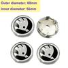 56/60/65mm 4 Stück für SKODA Superb Octavia A7 Fabia Rapid Kodiaq RS Kamiq Tour Yeti Karoq Auto Styling Radnabenkappen Abdeckkappen Logo usbn43