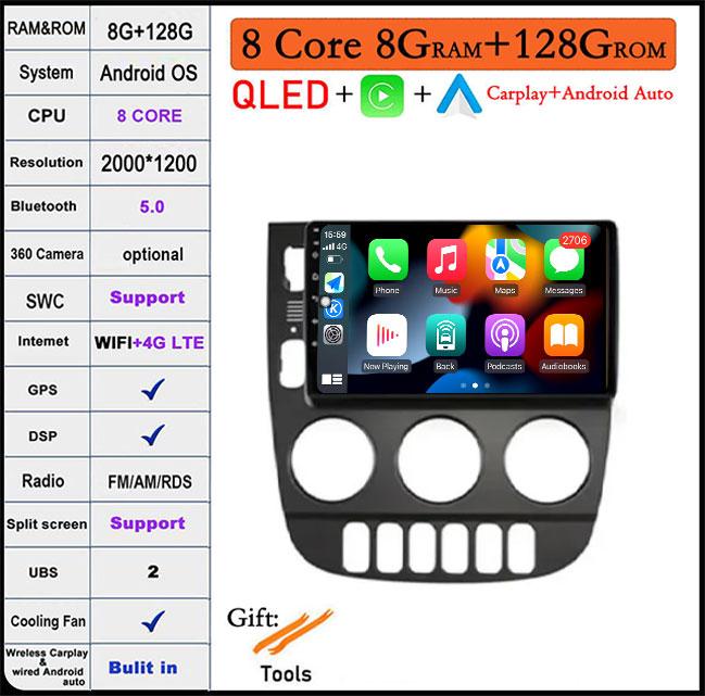 Car Radio For Mercedes Benz M-Class W163 ML 1997-2005 Android Auto Carplay BT Navigation GPSMultimedia Stereo WiFi+4G Video