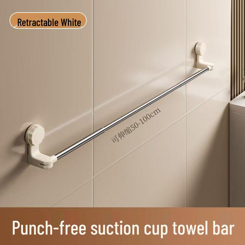 Teleskopowy wieszak na ręczniki z przyssawkami bez wiercenia do przechowywania w łazience