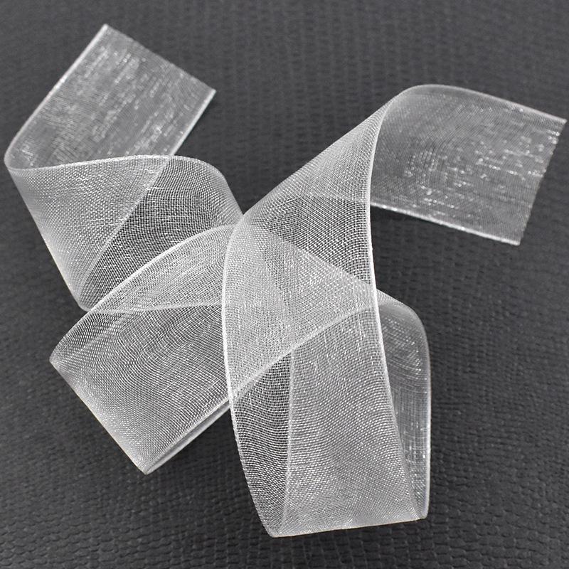 Transparent Snow Yarn Ribbon for Christmas Decorations and Floral Packaging – Cross-Border Hot-Selling Chiffon Yarn Ribbon.